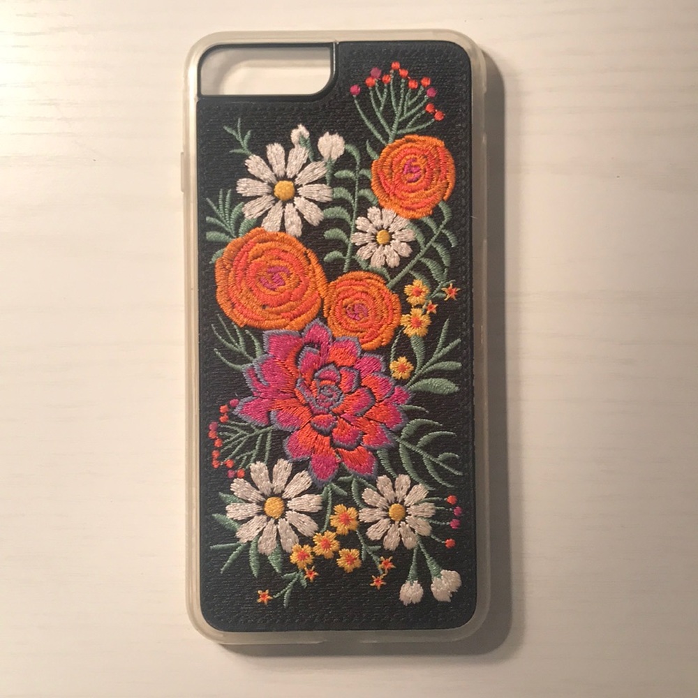 Botanical Embroidered iPhone 7/8 plus case